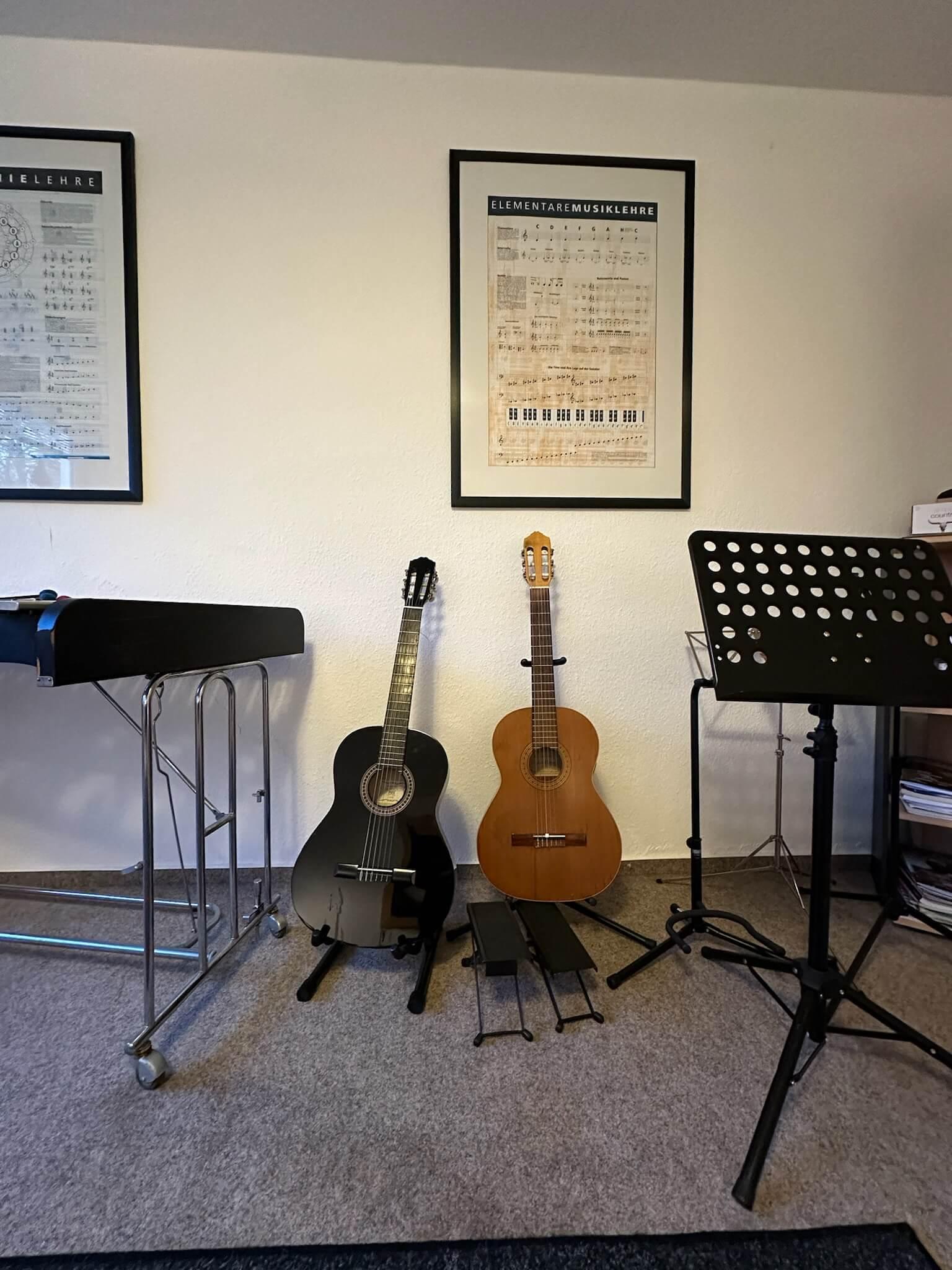 Gitarren im Unterrichtsraum