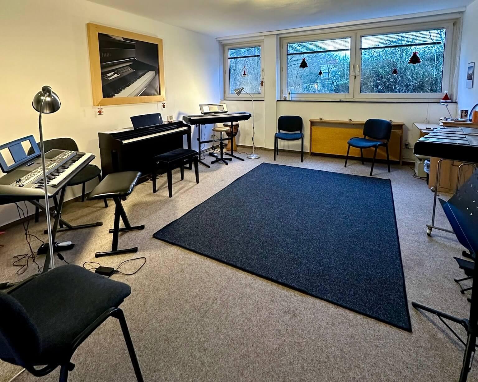 Großer Unterrichtsraum der Musikult Musikschule Wolfsburg
